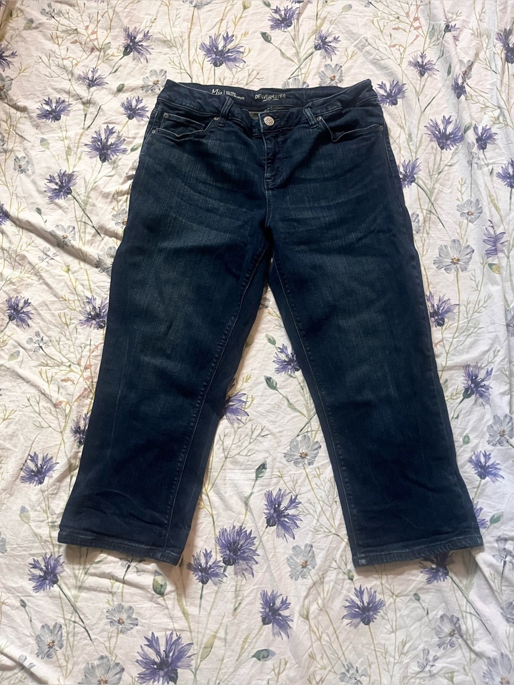 Denver Hayes Mia Mid Rise Cropped Ankle Jeans Size 10 Tencel Lyocell Like New